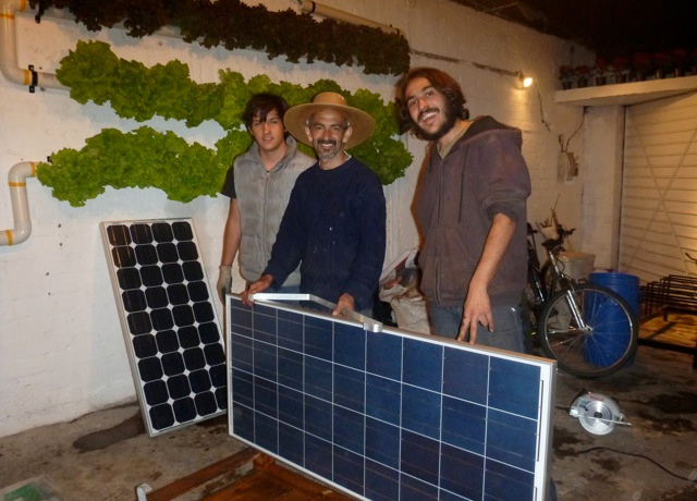 Solarpanel für den Gemeinschaftsgarten